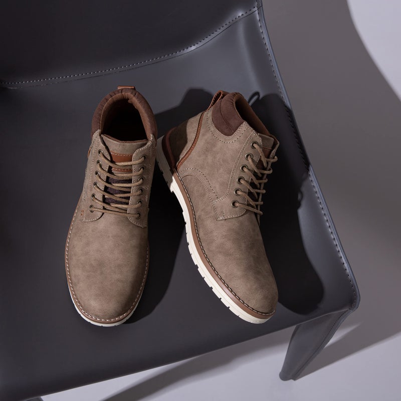 Vostey Men's Boots Casual Hiking Boots for Men Water-resistant Chukka Boots Mens(BMY673 khaki size 11.5) - Image 5